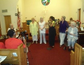 2012: Several Watts family members join the Brewers at Wesley Chapel United Methodist Church during the family reunion.